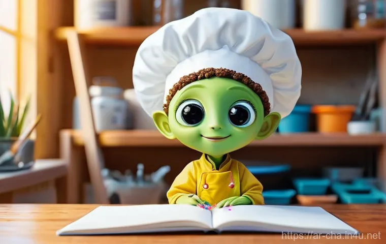 유명 캐릭터 제작 비하인드 - **The Whimsical Falafel Alien's Debut**
    A vibrant and imaginative scene depicting a young, energ...